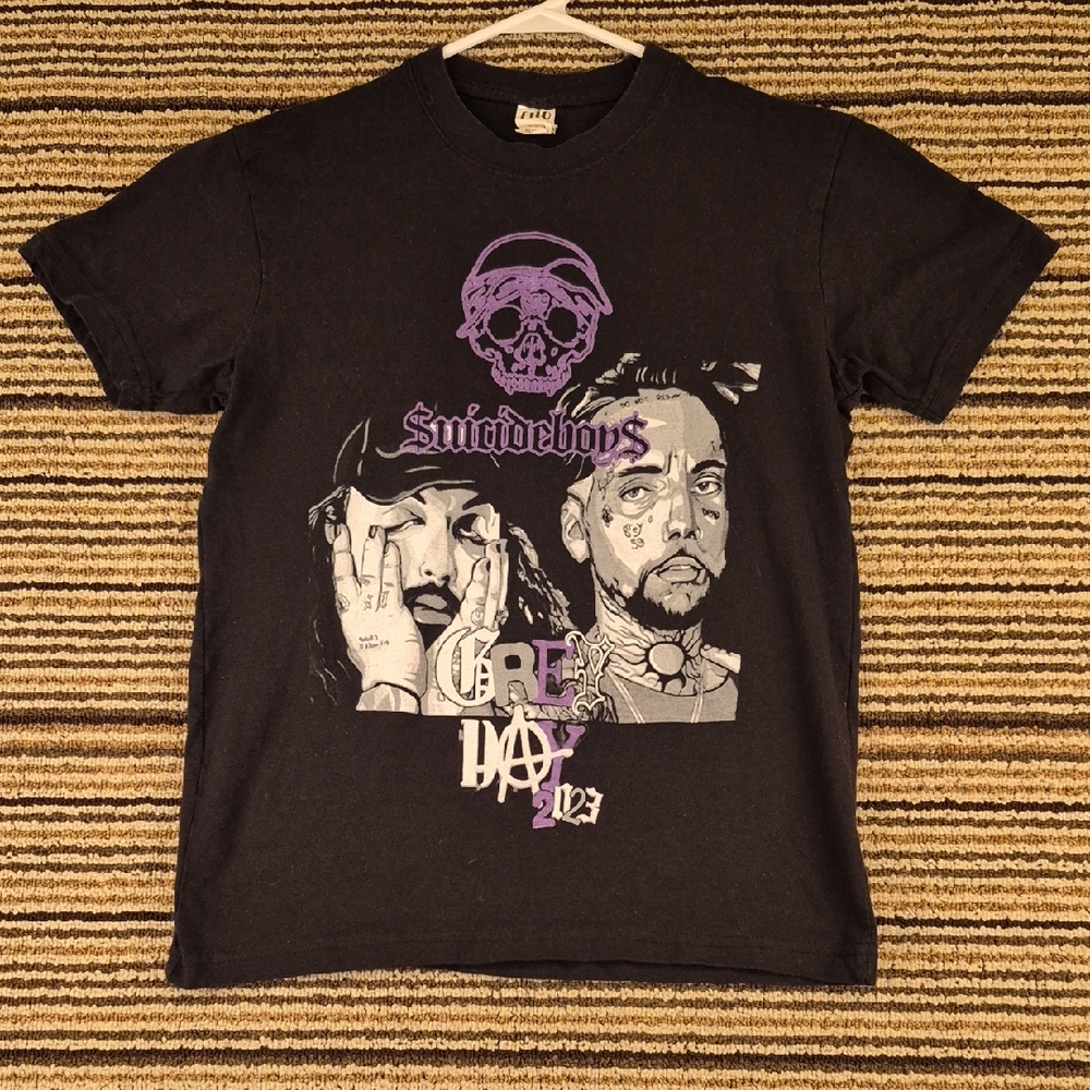 SUICIDEBOYS Filo‎ Grey Day Tour 2023 Black Sz SWomens T-Shirt Top Rap Hip Hop